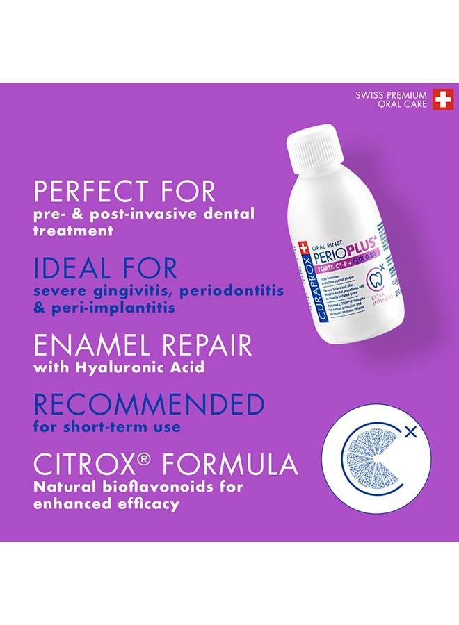 CURAPROX Perio Plus Forte Chx 0.20% Mouthwash, 200Ml - Image 4